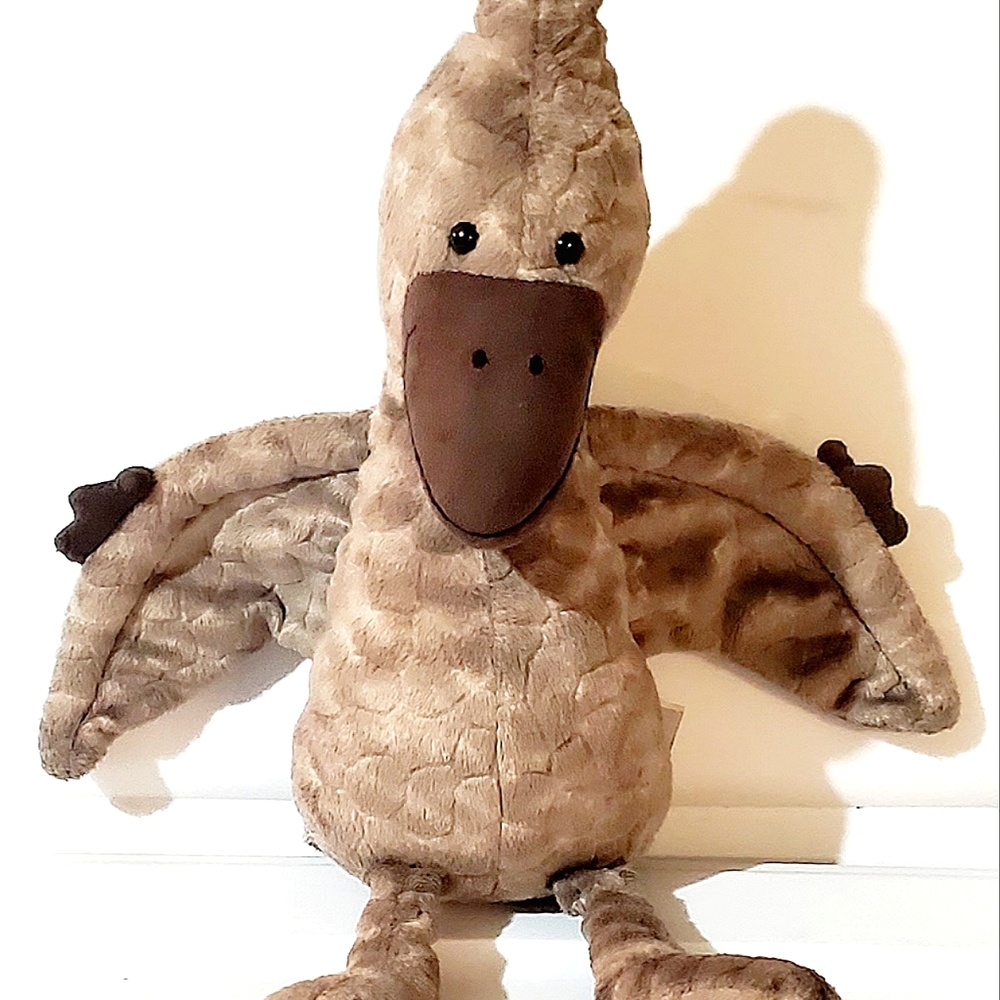JELLYCAT TERRY PTERODACTYL 2022 RETIRED COLLECTIBLE PLUSH. LIKE NEW! 11" TALL.